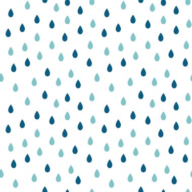 Su damlaları pürüzsüz. Yağmur arkaplanı. Vektör illüstrasyonu