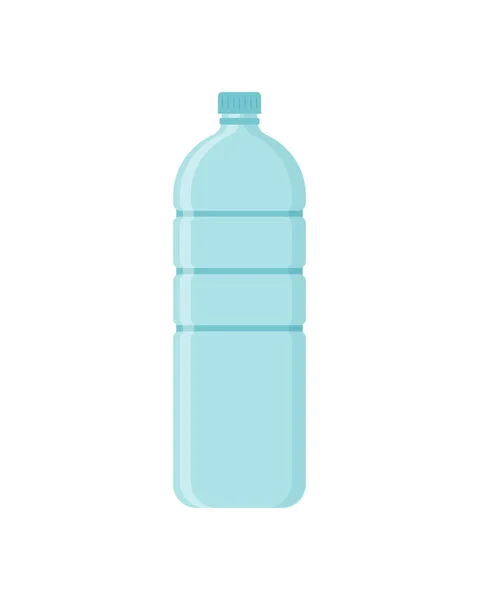 Plastic Fles Geïsoleerd Witte Achtergrond Vectorillustratie — Stockvector