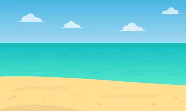 Cartoon Beach Background Vector Illustration — Stock Vector