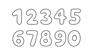 Sayılar dizisi. Vektör illüstrasyonu