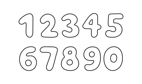 Ett Antal Nummer Vektorillustration — Stock vektor