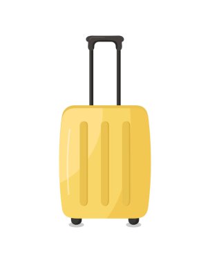 Seyahat çantası beyaz arka planda izole edilmiş. Vektör illüstrasyonu