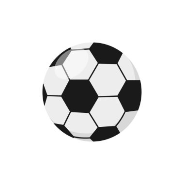 Futbol topu. Futbol topu beyaz arka planda izole edilmiş. Vektör illüstrasyonu