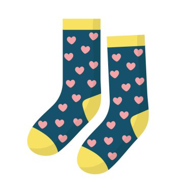 Çoraplar beyaz arka planda izole. Vektör illüstrasyonu