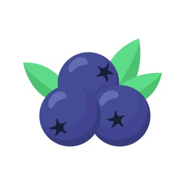 Beyaz arka planda yaban mersini izole edilmiş. Vektör illüstrasyonu