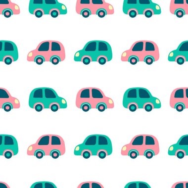 Arabalarda pürüzsüz izler var. Vektör illüstrasyonu