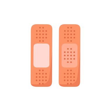 Tıbbi alçı beyaz arka planda izole edilmiş. Vektör illüstrasyonu