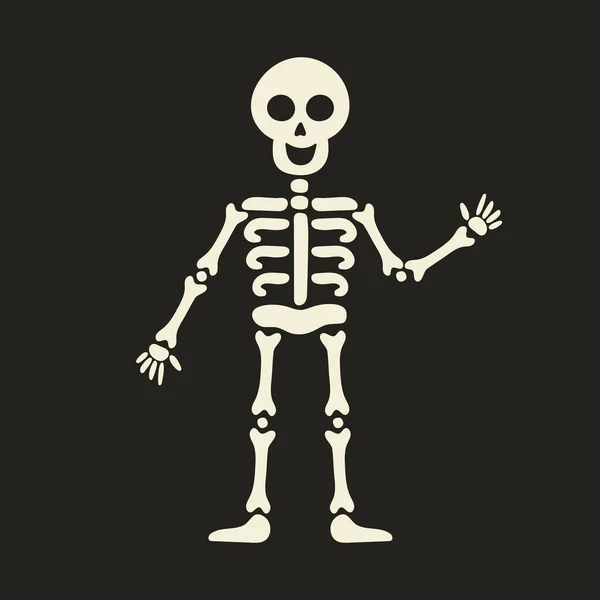 Esqueleto Isolado Fundo Escuro Ilustração Vetorial Ilustração De Stock