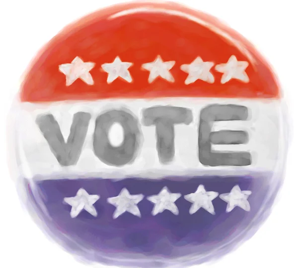 Botão de crachá de voto — Fotografia de Stock