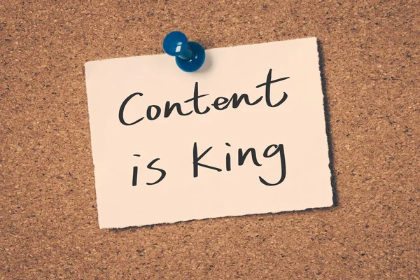 El contenido es rey — Foto de Stock