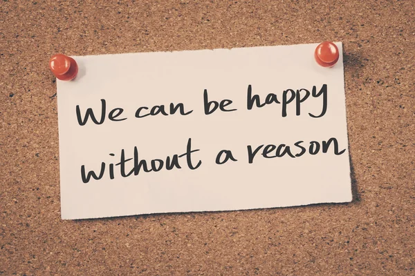 We kunnen gelukkig zonder reden — Stockfoto