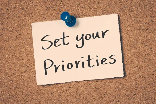 Establecer sus prioridades — Foto de Stock