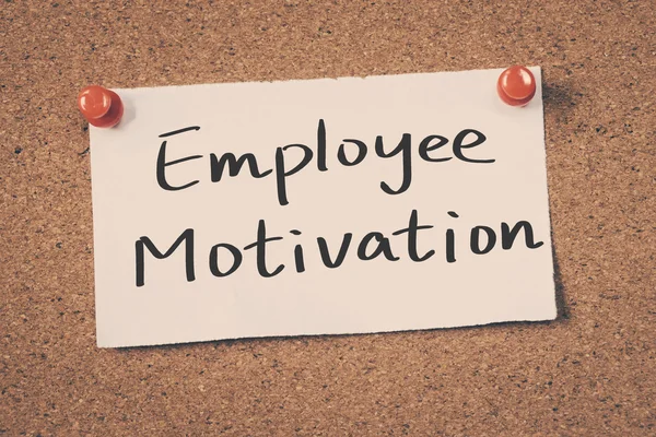 Nota de motivación de los empleados — Foto de Stock