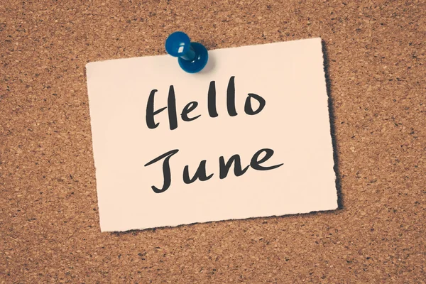 Hello June note