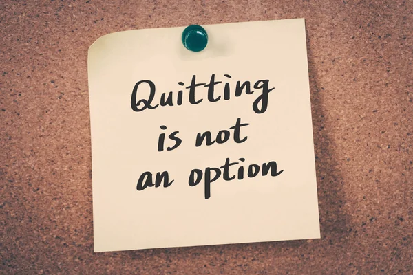 Quitting is not an option — Stock Photo, Image