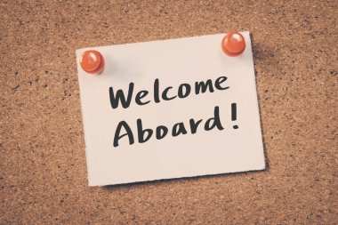 Gemiye hoş geldiniz. Not PIN ilan panosuna