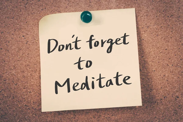 Don't forget to meditate — Stock Photo, Image