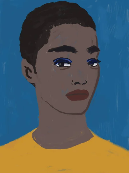 Kadın Portresi Çizimi - Stok İmaj