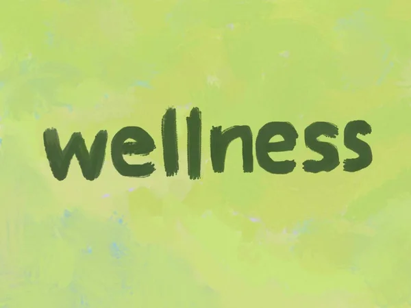 Wellness Concept Cuvânt Textură Pictată Manual — Fotografie, imagine de stoc