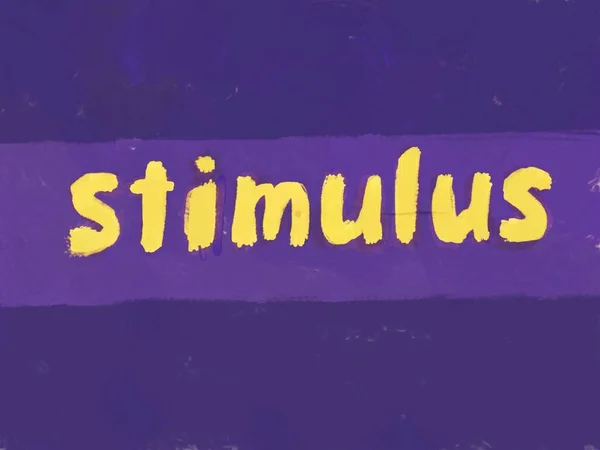 Stimulus Concept Woord Hand Geschilderde Textuur — Stockfoto