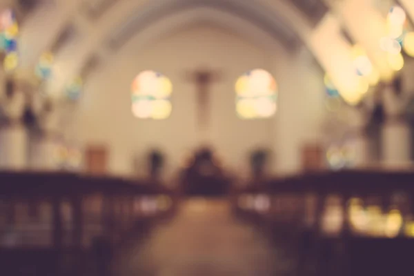 Kilise içi bulanık arkaplan — Stok fotoğraf