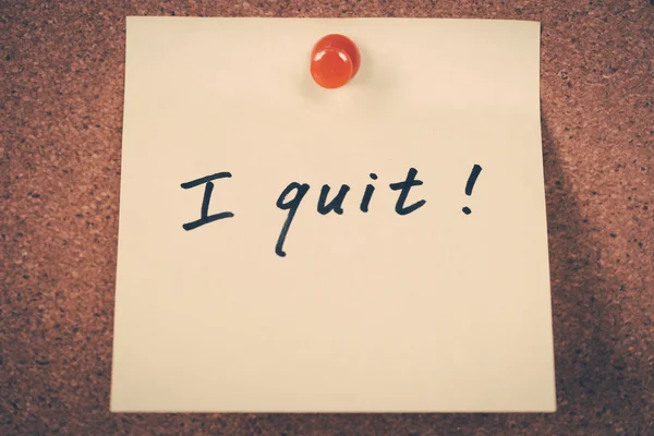 I quit — Stockfoto