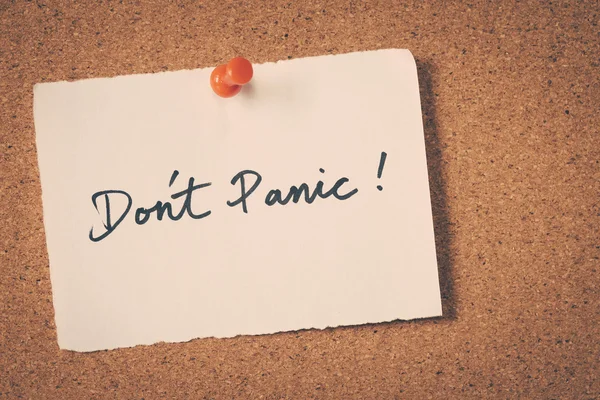 Don't Panic — Stock Photo, Image