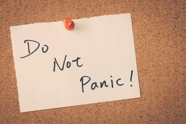 Don't Panic — Stock Photo, Image