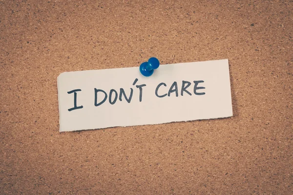 I don't care — Stock Photo, Image