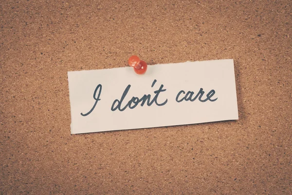 I don't care — Stock Photo, Image