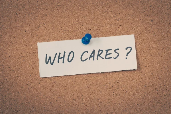 Who cares — Stock Photo, Image