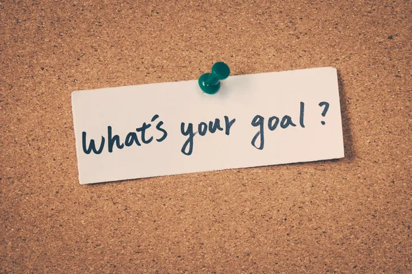 ¿Cuál es tu meta? — Foto de Stock