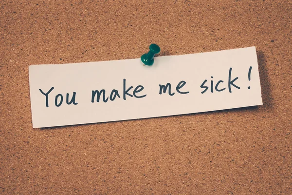 Me enfermas. — Foto de Stock