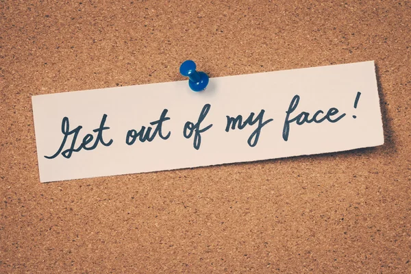 Get out of my face — Stock Photo, Image