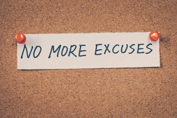 Geen excuses meer — Stockfoto