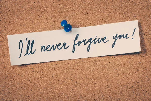 Aku tidak akan pernah memaafkanmu — Stok Foto