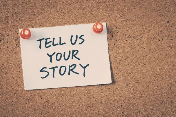 Raccontaci la tua storia — Foto Stock