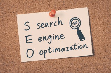 Seo Not ilan panosuna iğnelenmiş