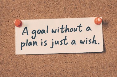 Plansız bir amaç sadece bir dilektir.