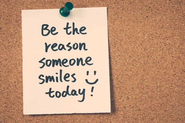 Be the reason someone smiles today — Stock Photo, Image