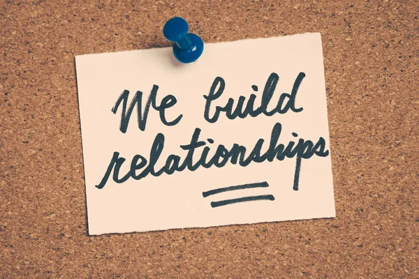 Construimos relaciones — Foto de Stock