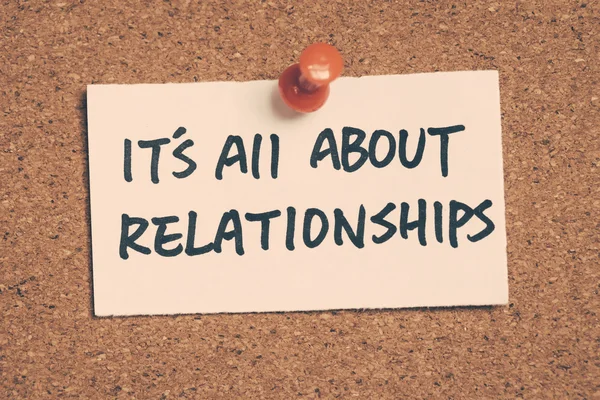 É tudo sobre relacionamentos. — Fotografia de Stock