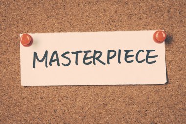 başyapıt Not ilan panosuna iğnelenmiş