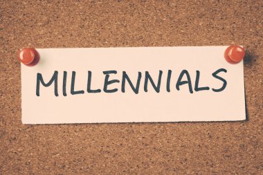 bülten tahtası üzerinde pinned millennials Not