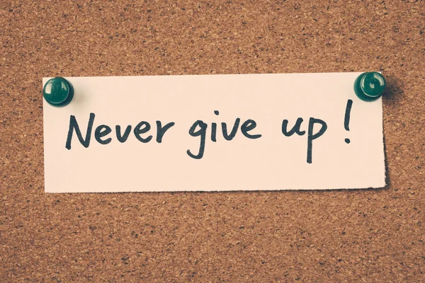 Never give up — Stock Photo, Image