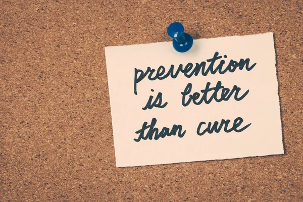 Vorbeugen ist besser als heilen — Stockfoto