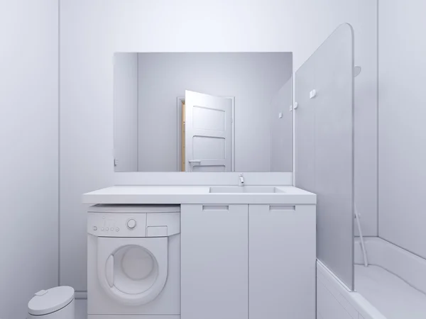 インテリア デザインのバスルームの 3 d イラストレーション — ストック写真