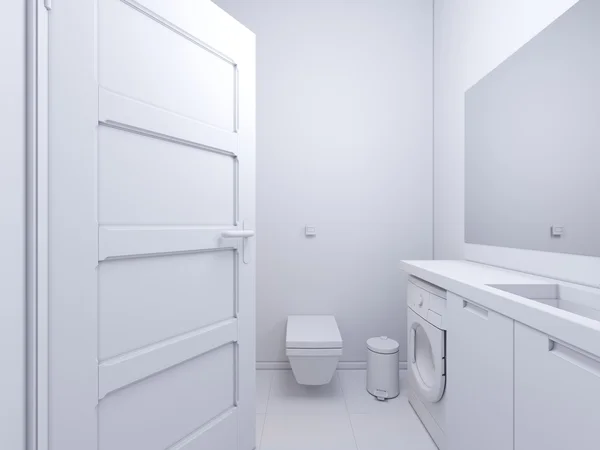 3D иллюстрация ванной комнаты с дизайном интерьера — стоковое фото