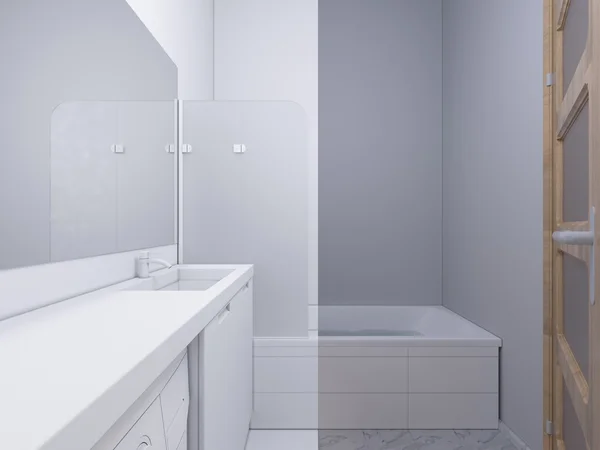 3D ilustrace koláž koupelnových interiérů — Stock fotografie