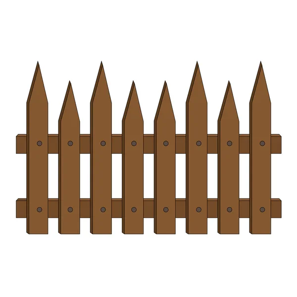Vector illustration of a garden fence — Stock Vector